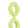 Forto F-81 47mm Double Ring Liquid Silicone Cock Ring - Glow in the Dark
