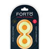Forto F-81 44mm Double Ring Liquid Silicone Cock Ring - Glow in the Dark