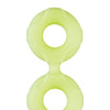 Forto F-81 44mm Double Ring Liquid Silicone Cock Ring - Glow in the Dark