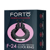Forto F-24 Textured Vibrating Cock Ring - Black