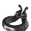 Forto F-24 Textured Vibrating Cock Ring - Black