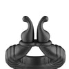 Forto F-24 Textured Vibrating Cock Ring - Black