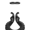 Forto F-24 Textured Vibrating Cock Ring - Black