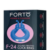 Forto F-24 Textured Vibrating Cock Ring - Blue