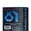 Forto F-24 Textured Vibrating Cock Ring - Blue