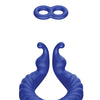 Forto F-24 Textured Vibrating Cock Ring - Blue