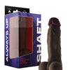 Shaft Model A Flexskin Liquid Silicone 7.5" Dong w/Balls - Mahogany