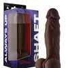 Shaft Model A Flexskin Liquid Silicone 9.5" Dong w/Balls - Mahogany