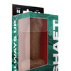 Shaft Model N Flexskin Liquid Silicone 7.5" Side Curve Dong w/Balls - Oak