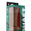 Shaft Model N Flexskin Liquid Silicone 9.5" Side Curve Dong w/Balls - Oak
