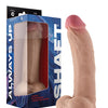 Shaft Model C Flexskin Liquid Silicone 9.5" Curved Dong w/Balls - Pine
