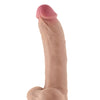 Shaft Model C Flexskin Liquid Silicone 9.5" Curved Dong w/Balls - Pine