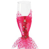 Bride to Be Champagne Glass Wedding Dress w/Pink Lace