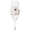 Bride to Be Champagne Glass  w/White Lace Trim