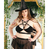 Play Under My spell Hat, Bralette, Skirt & Panty Black 3X/4X
