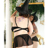 Play Under My spell Hat, Bralette, Skirt & Panty Black 3X/4X