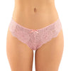 Poppy Crotchless Floral Lace Panty - Pink