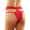 Bottoms Up Ren Microfiber Bikini Panty w/Lace Waist Red L/XL