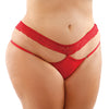 Bottoms Up Ren Microfiber Bikini Panty w/Lace Waist Red QN
