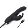 Fifty Shades of Grey Greedy Girl Rechargeable Slimline Rabbit Vibrator - Black