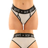 Vibes Buddy Pack Icy Girl Metallic Boy Brief & Lace Thong Black L/XL