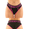 Vibes Buddy Pack Thicc Athletic Mesh Boy Brief & Lace Thong Black/Pnk L/XL