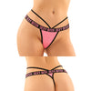 Vibes Buddy Sexy Bitch Lace Panty & Micro Thong Black/PNK S/M
