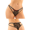 Vibes Buddy Fuck Off Caged Lace Panty & Micro Thong Black S/M