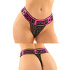 Vibes Buddy Pack Pussy Power Micro Brief & Lace Thong Pnk/Blk S/M