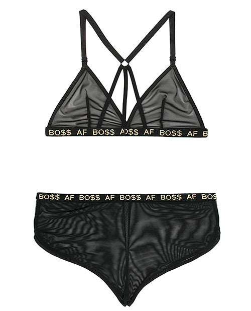 Vibes BOSS AF Bralette & Retro Short Black S/M