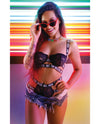 Vibes Not Your Bitch Lace Bra & Cutout Panty - Black