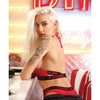 Vibes Extra Spicy Halter Bralette & Cheeky Panty Chili Red M/L
