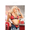 Vibes Extra Spicy Caged Bralette & Thong Chili Red L/XL