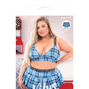 Vibes No Fucks Given Box Pleat Skirt Monday Blue QN