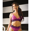 Vibes Thicc Stretch Lace Bralette & Thong Pink L/XL