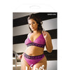 Vibes Thicc Stretch Lace Bralette & Thong Pink QN