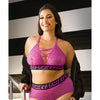 Vibes Thicc Stretch Lace Bralette & Booty Shorts Pink QN
