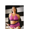 Vibes Thicc Stretch Lace Bralette & Booty Shorts Pink QN