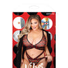 Vibes So Juicy Strappy Bralette & Panty Black QN