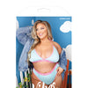 Vibes Fresh Halter Bralette & Booty Short Light Blue QN