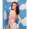 Vibes Fresh Halter Bralette & Booty Short Light Blue S/M