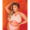 Just Peachy Cut Out Halter Top & Cheeky Panty Nude QN