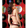 Vibes Creepin' it Real Caged Bralette & Thong Panty Black M/L