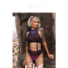 Vibes Stardust Halter Top & Suspender Bottoms Black L/XL