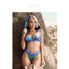 Vibes Plur Bralette w/Removable Hood & Panty Iridescent M/L