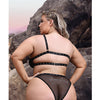 Vibes Bad Bitch One Shoulder Bling Bralette & Panty Black QN