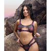 Vibes Fuckin' Perfection Cutout Bralette & Panty Black/Pink M/L