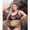 Vibes Fuckin' Perfection Cutout Bralette & Panty Black/Pink QN