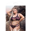 Vibes Fuckin' Perfection Cutout Bralette & Panty Black/Pink QN