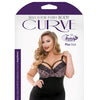 Curve Nene Cutout Molded Leopard Print Chemise w/G-String - Rose Leopard